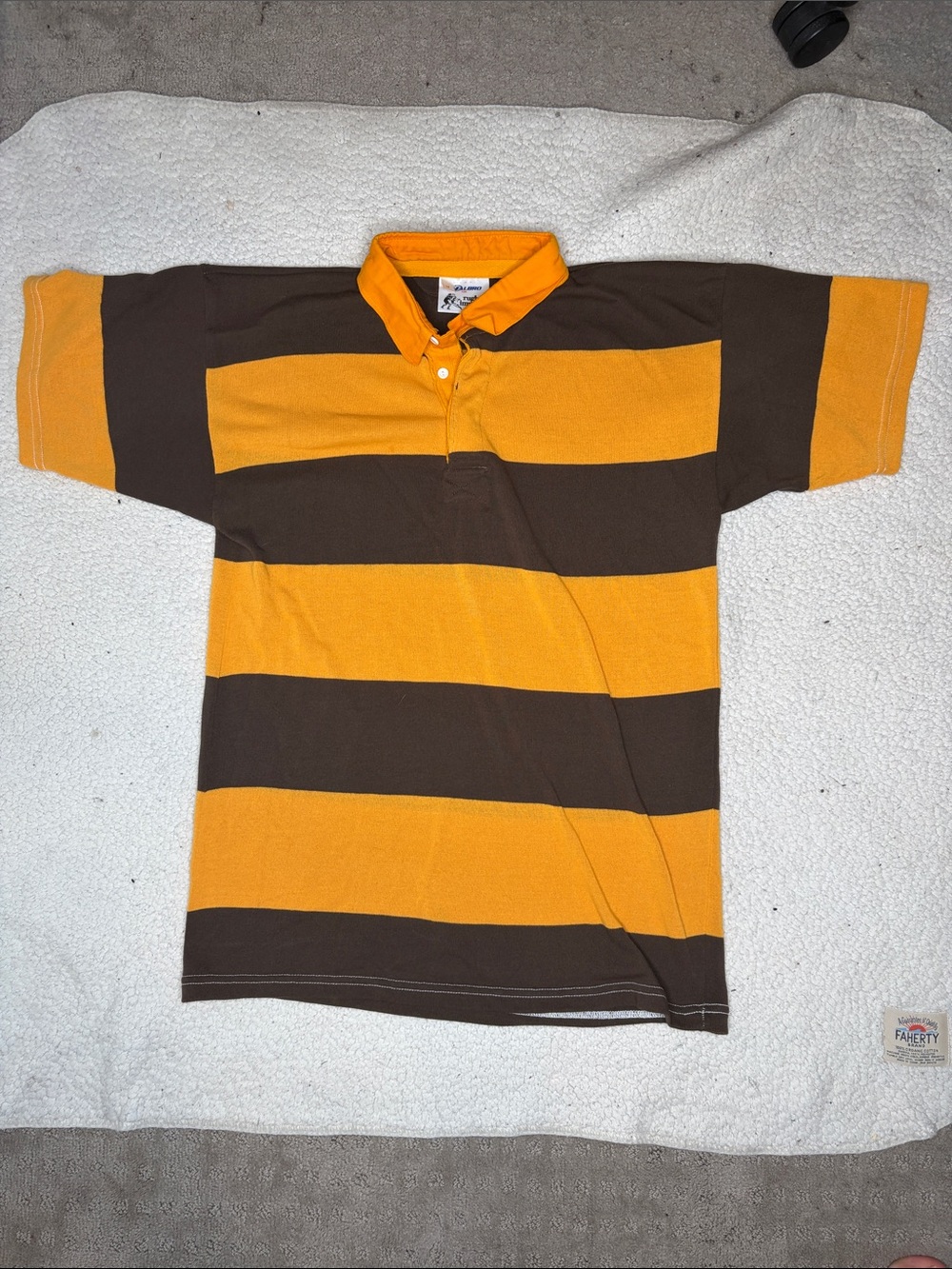 Vintage Halbro Striped Rugby Polo: Size Medium